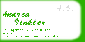 andrea vinkler business card